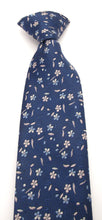 Navy & Pink flowers Clip On Tie by Van Buck