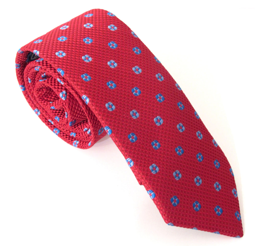 Red Medallion Fancy Tie by Van Buck