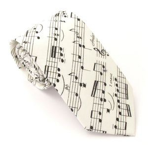Music Score Cotton Tie by Van Buck