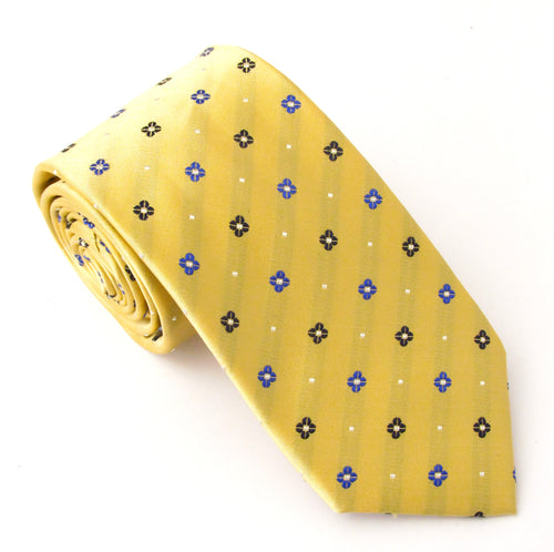 Yellow Classic London Silk Tie by Van Buck