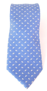 Small Sky Blue Paisley Fancy Tie by Van Buck