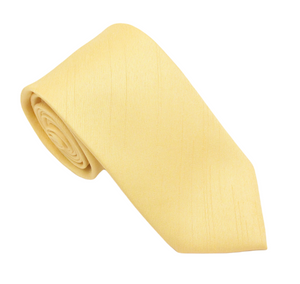 Lemon Yellow Slub Wedding Tie by Van Buck