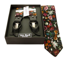 Floral Edit Mulberry Tie & Trouser Braces Set Made with Liberty Fabric