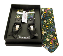 Forbidden Fruit Tie & Trouser Braces Set Made with Liberty Fabric