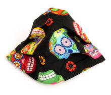 Day Of The Dead Large Skull Pleated Face Covering