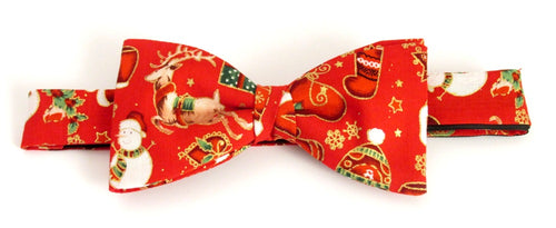 Red Festive Christmas Bow Tie by Van Buck