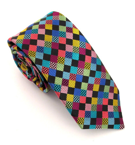 Van Buck Limited Edition Multicoloured Square Silk Tie