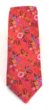 Limited Edition Red Neat Floral Silk Tie by Van Buck