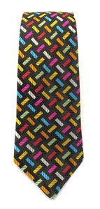 Limited Edition Multicoloured Block Silk Tie by Van Buck