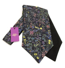 Wild Flowers Navy Cotton Cravat Made with Liberty Fabric