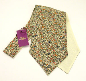 Katie & Millie Tan Cotton Cravat Made with Liberty Fabric