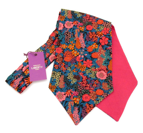 Ciara Orange Cotton Cravat Made with Liberty Fabric