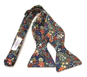 Elderberry Self Tie Bow Tie Made with Liberty Fabric