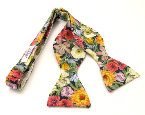 Melody Blooms Self Tie Bow Tie Made with Liberty Fabric