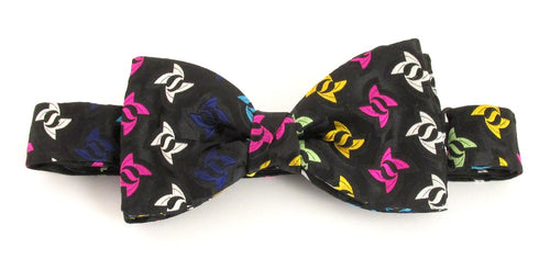 Van Buck Limited Edition Multicoloured Ninja Stars Silk Bow Tie