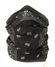 Black Teardrop Paisley Snood