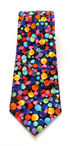 Multicoloured Bubbles Cotton Tie by Van Buck