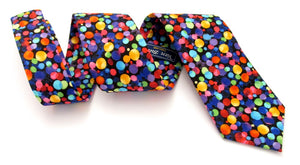 Multicoloured Bubbles Cotton Tie by Van Buck