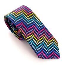 Van Buck Limited Edition Multi-Coloured Zig Zag Stripe Silk Tie & Sock Gift Set