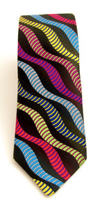 Van Buck Limited Edition Exclusive Pastel Multicoloured Stripe Silk Tie