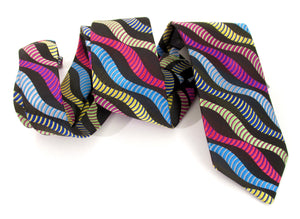 Van Buck Limited Edition Exclusive Pastel Multicoloured Stripe Silk Tie