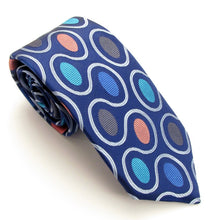 Limited Edition Navy Oval Silk Tie by Van Buck