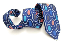 Limited Edition Navy Oval Silk Tie by Van Buck