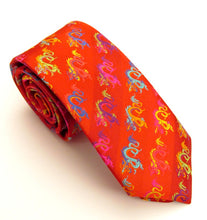 Limited Edition Bright Red Dragon Silk Tie by Van Buck Media 1 of 3