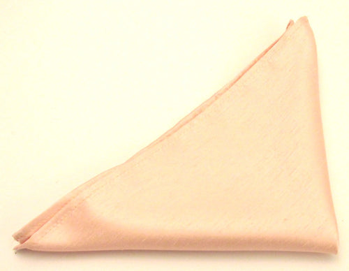 Van Buck Slub Plain Peach Pocket Square