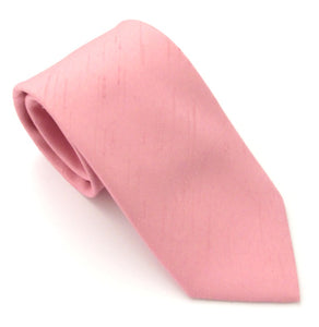 Rose Pink Slub Wedding Tie by Van Buck