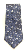 Blue Small Flower London Silk Tie by Van Buck