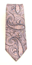 Pink Large Paisley London Silk Tie by Van Buck