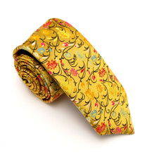 Van Buck Limited Edition Gold Flower & Vine Silk Tie