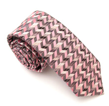 Van Buck Limited Edition Pink & Grey Striped Silk Tie 