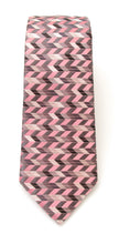 Van Buck Limited Edition Pink & Grey Striped Silk Tie