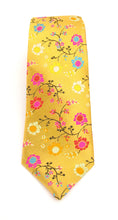 Limited Edition Gold Floral & Vine Silk Tie by Van Buck