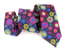 Limited Edition Dark Navy Flowers Silk Tie