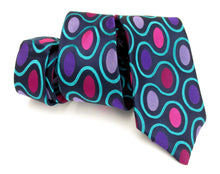 Limited Edition Bold Navy Oval Silk Tie by Van Buck