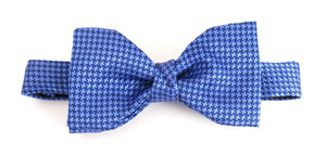 Blue Hounds Tooth Silk Bow Tie by Van Buck 