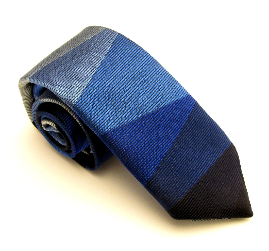 Limited Edition Blue Panel Silk Tie by Van Buck