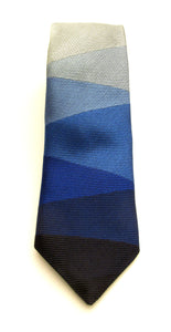 Limited Edition Blue Panel Silk Tie by Van Buck
