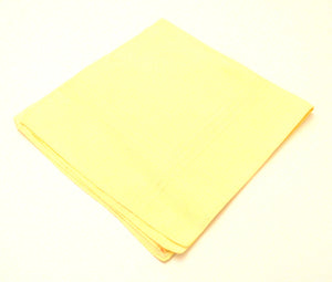 Lemon Plain Macclesfield Silk Pocket Square by Van Buck