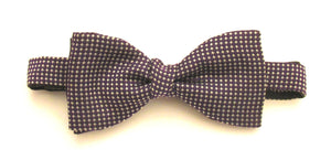 Purple Neat Pattern Silk Bow Tie by Van Buck