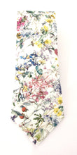 Wild Flowers Ivory Cotton Tie Made with Liberty Fabric