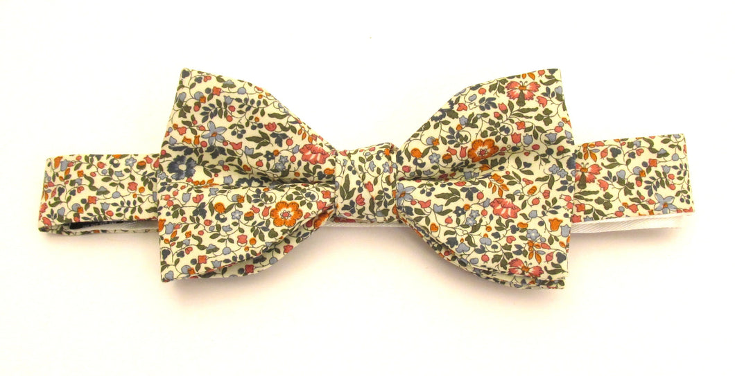 Katie & Millie Tan Bow Tie Made with Liberty Fabric