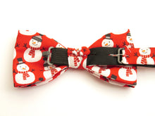 Christmas Red Snowman Bow Tie by Van Buck