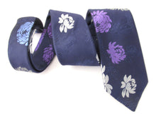 Limited Edition Navy Large Floral Silk Tie by Van Buck