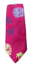 Van Buck Limited Edition Cerise Large Floral Silk Tie