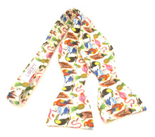 Birds of Paradise Self Tie Bow Made with Liberty Fabric