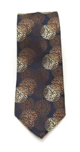 Brown Geometric Patterned Tie by Van Buck